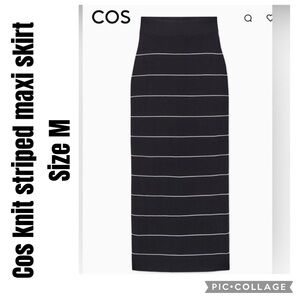 Cos knit striped maxi skirt Size M